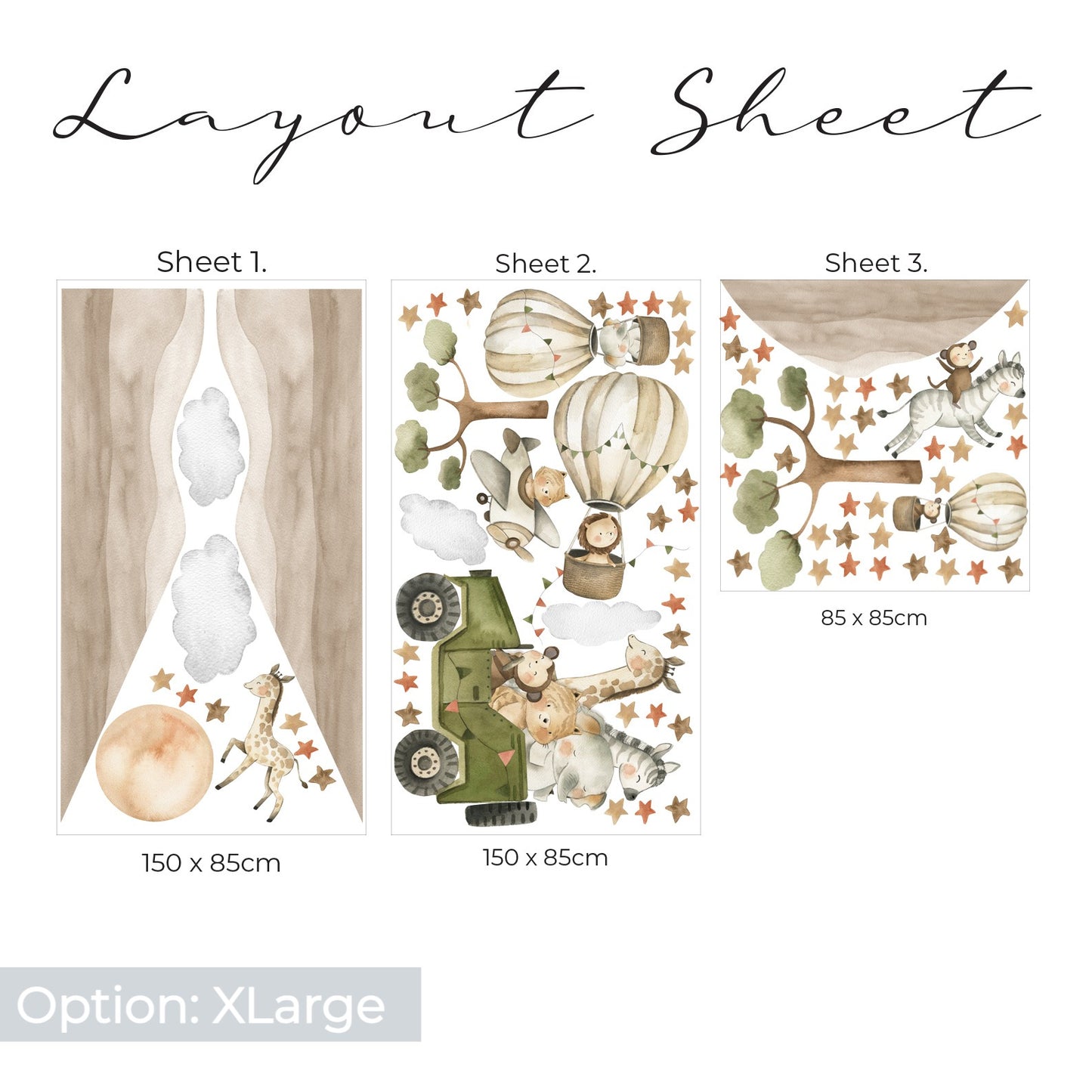 Adventure Safari Large Wall Art Composition