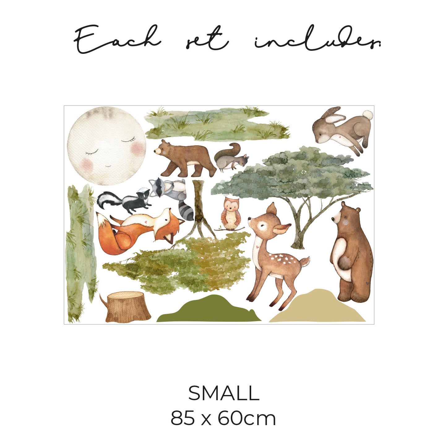 In The Woodland Wall Art Composition
