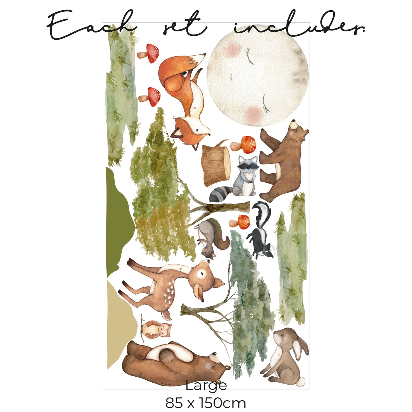 In The Woodland Wall Art Composition