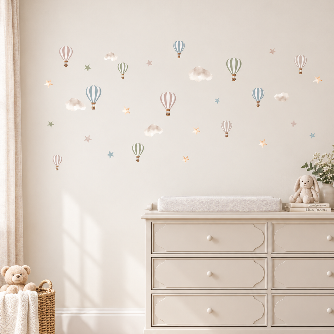 Hot Air Balloon A5 Wall Art Stickers