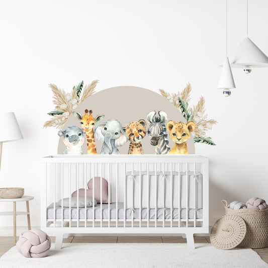 Baby Safari Semi Circle Wall Art