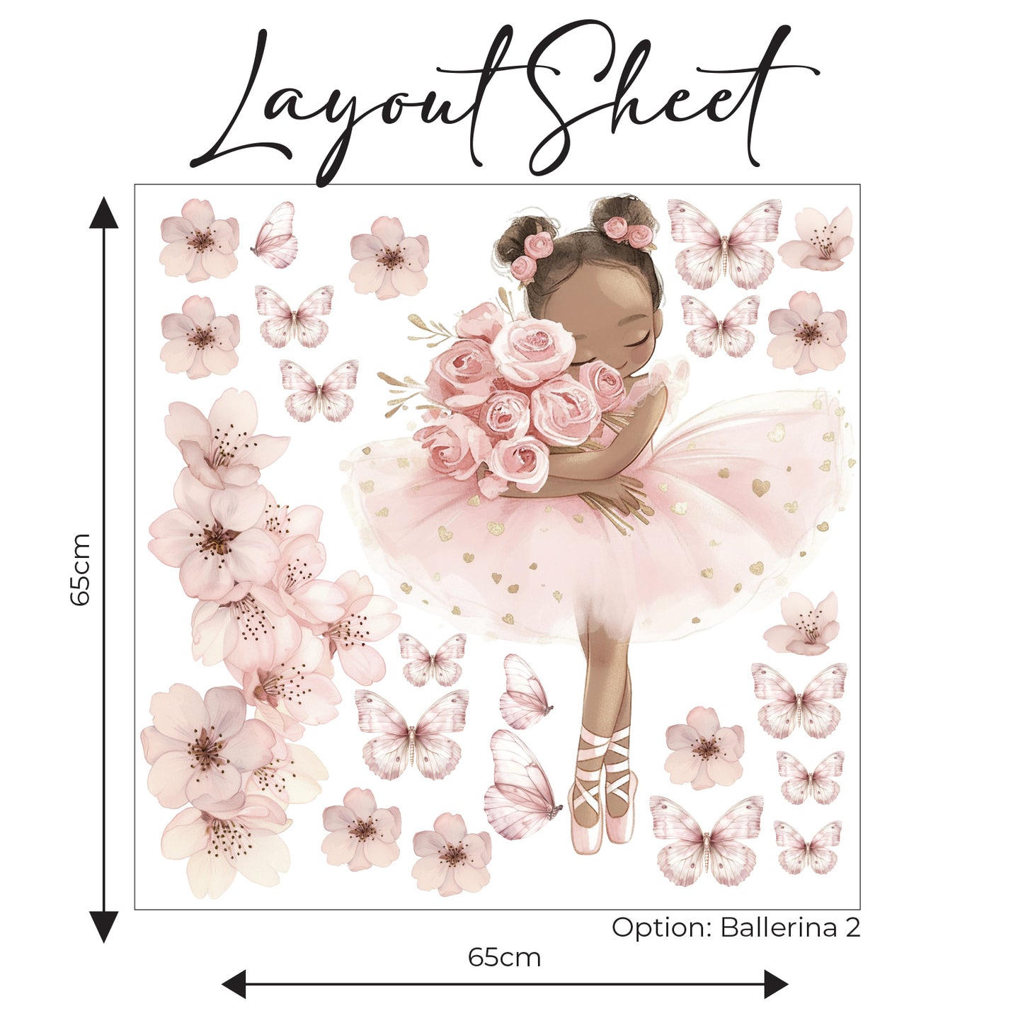 Ballerina Tiny Dancer Wall Sticker Set