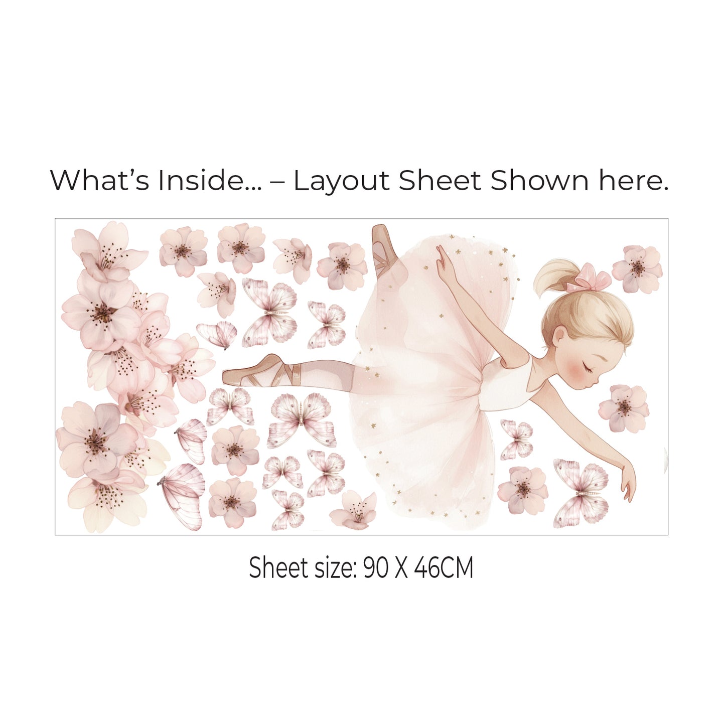 Ballerina Tiny Dancer Wall Sticker Set
