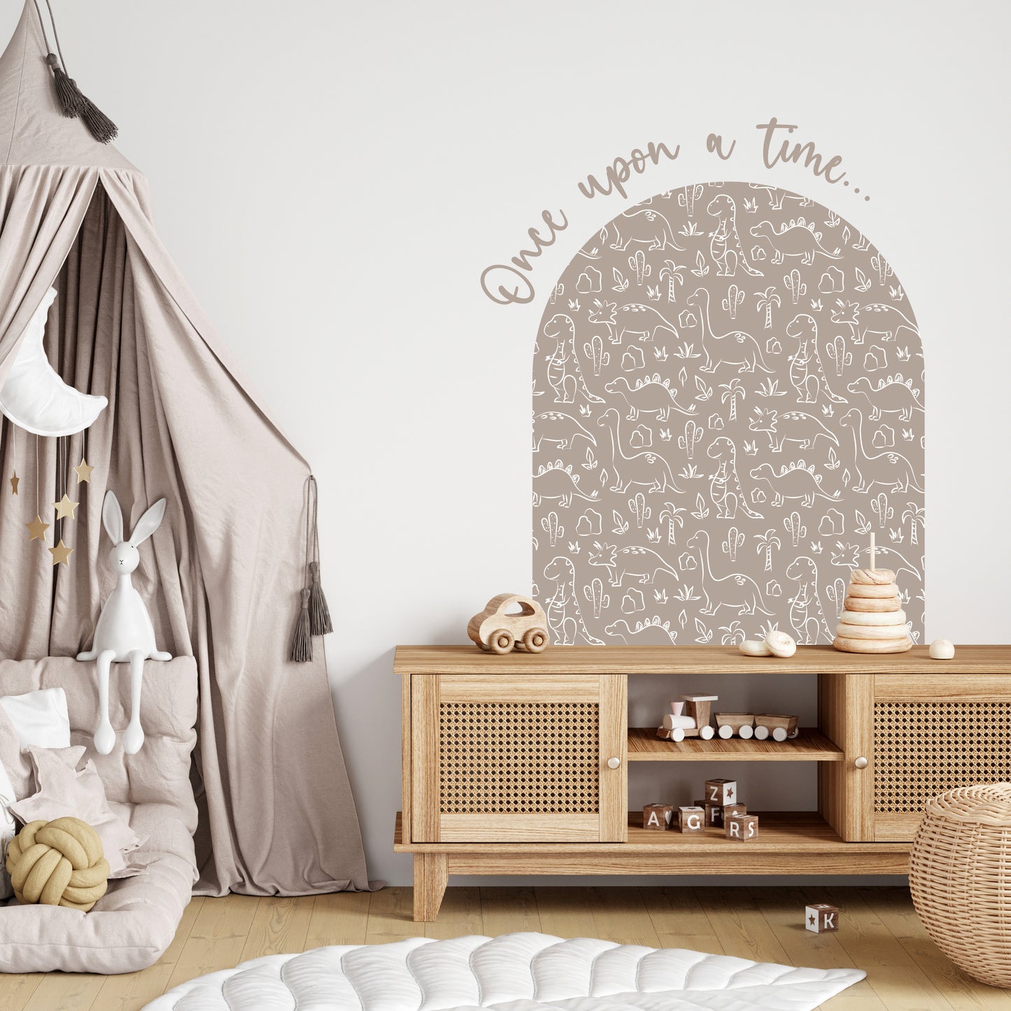 Dinosaur Printed Arch & Quote Wall Decal