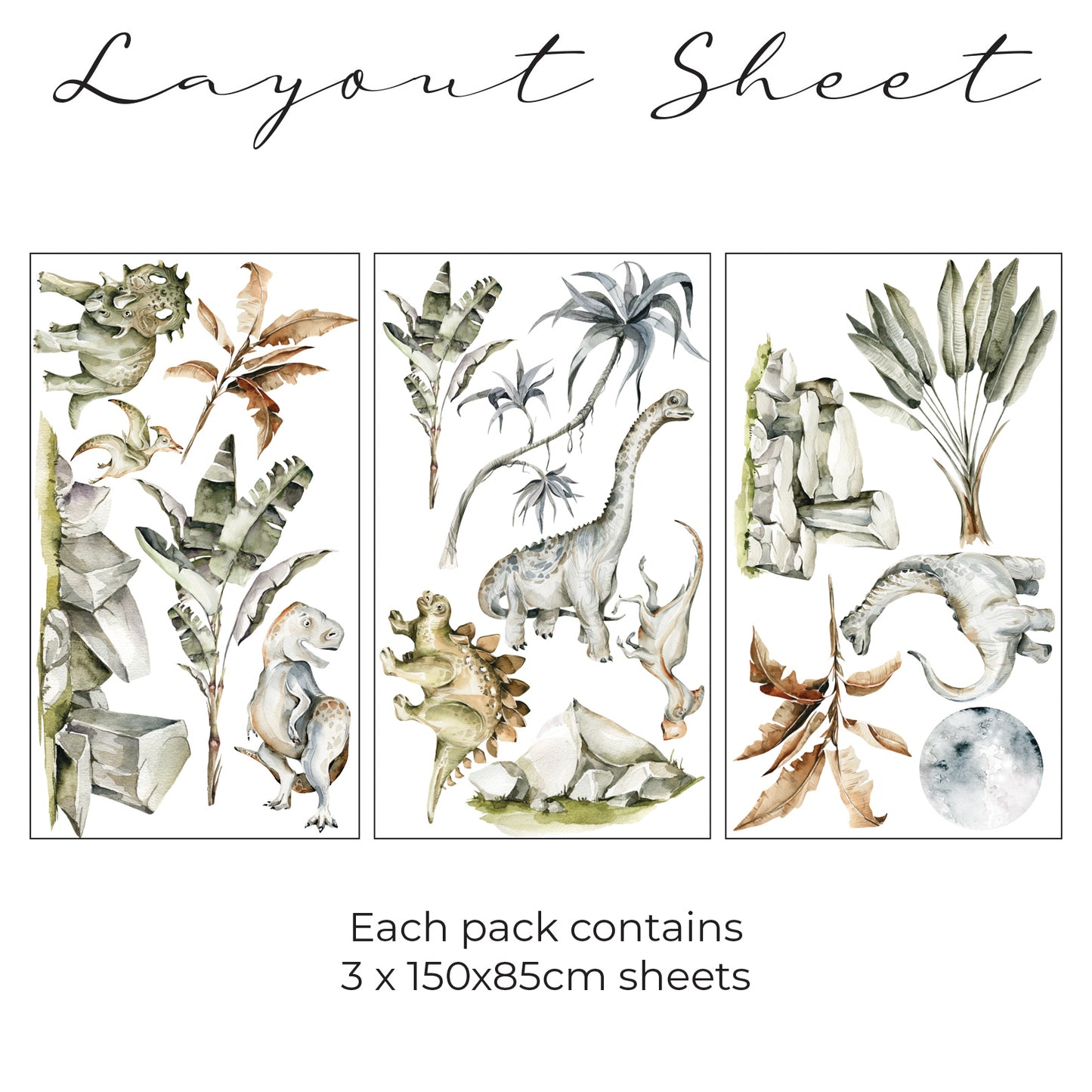 Dinosaur Land Wall Art Composition