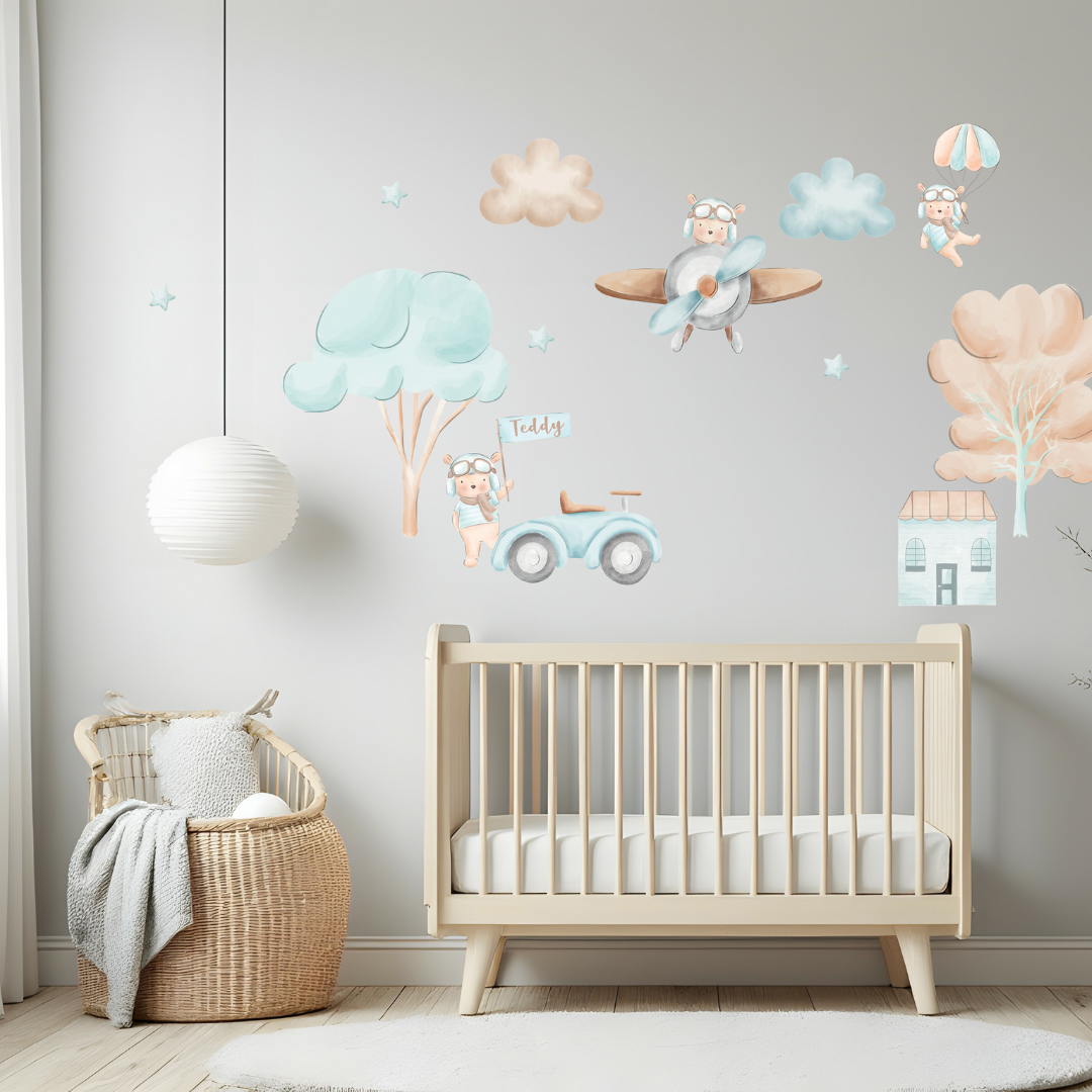 Teddy Adventures Large Wall Art Composition