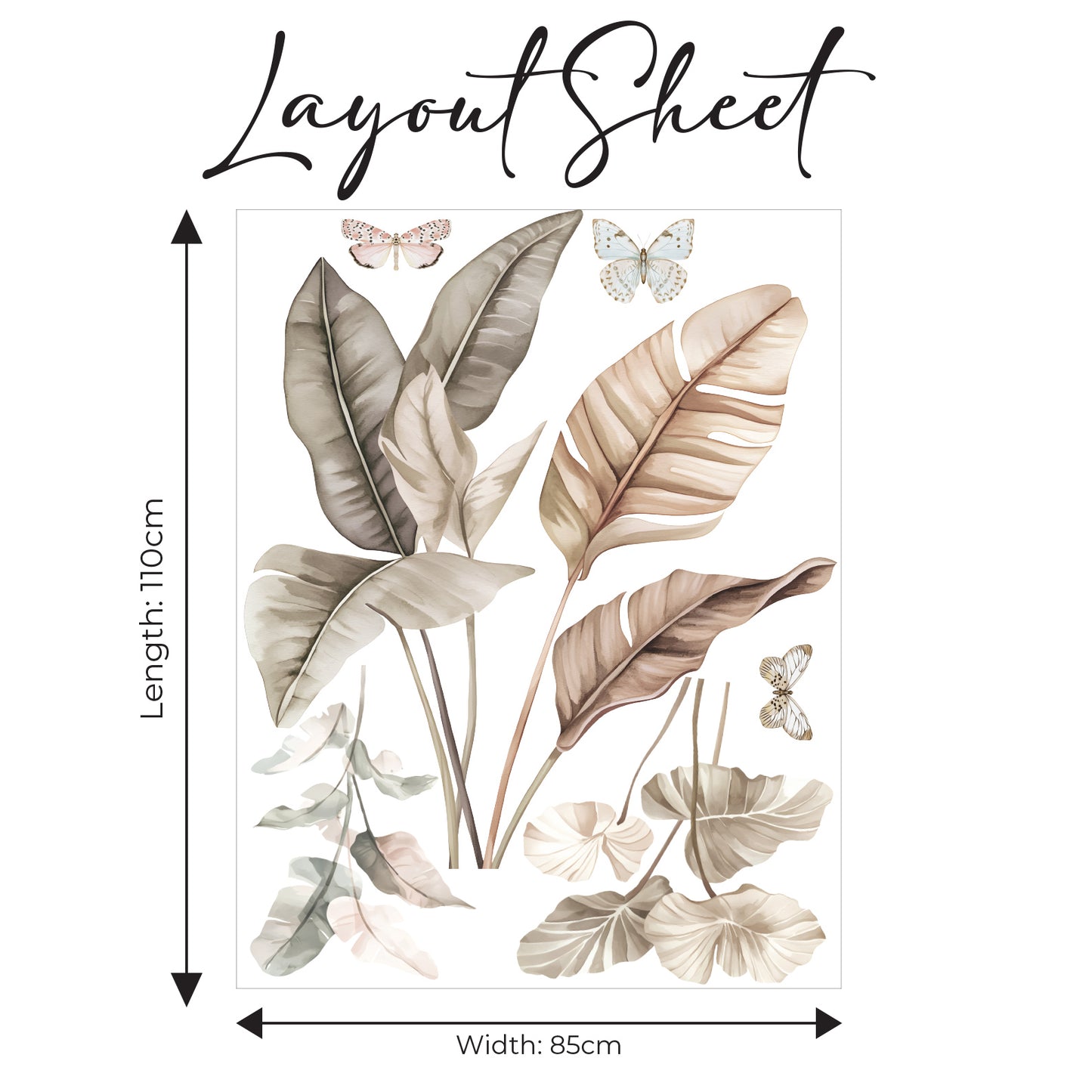 Japandi Fields Wall Art Sticker Set