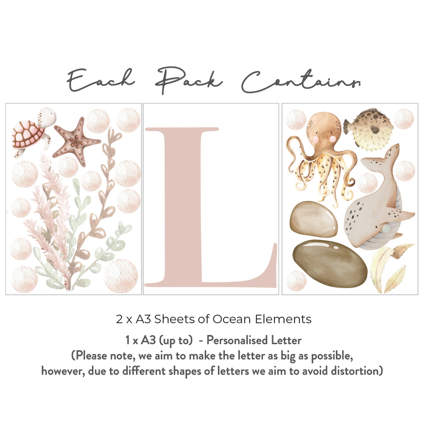 Neutral Ocean Initial Wall Decals