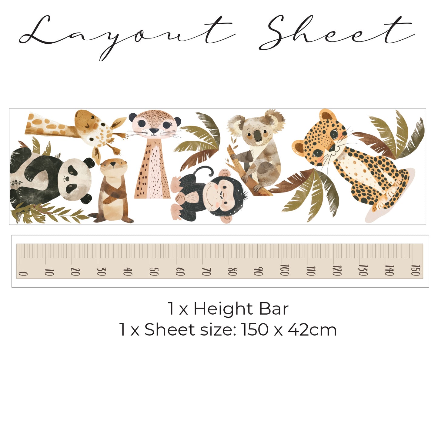 Neutral Safari Height Chart