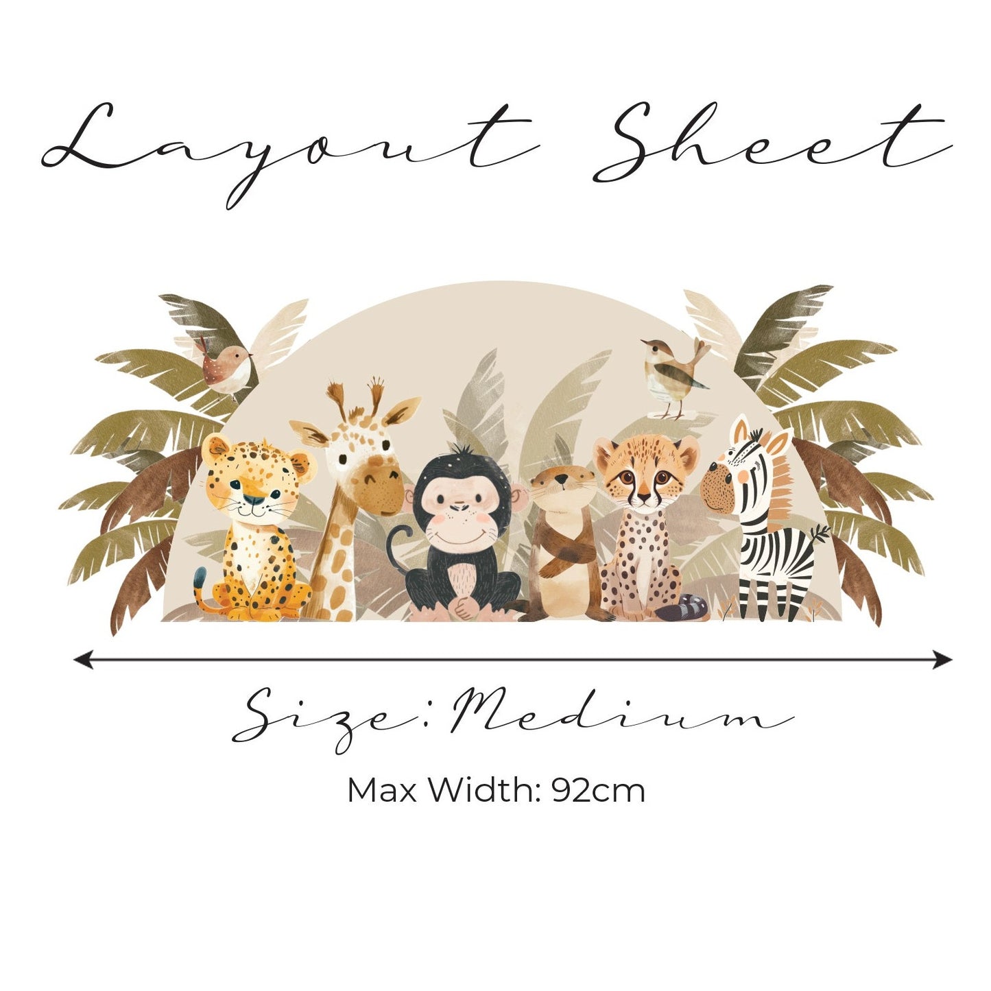 Neutral Safari Semi Circle Wall Art
