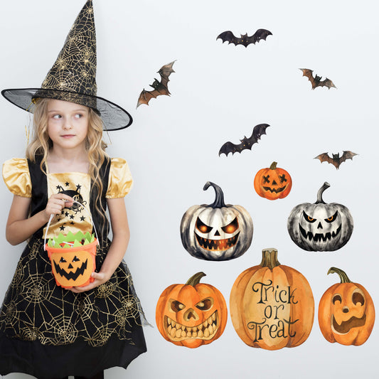 Trick or Treat Pumpkin Wall Sticker Pack
