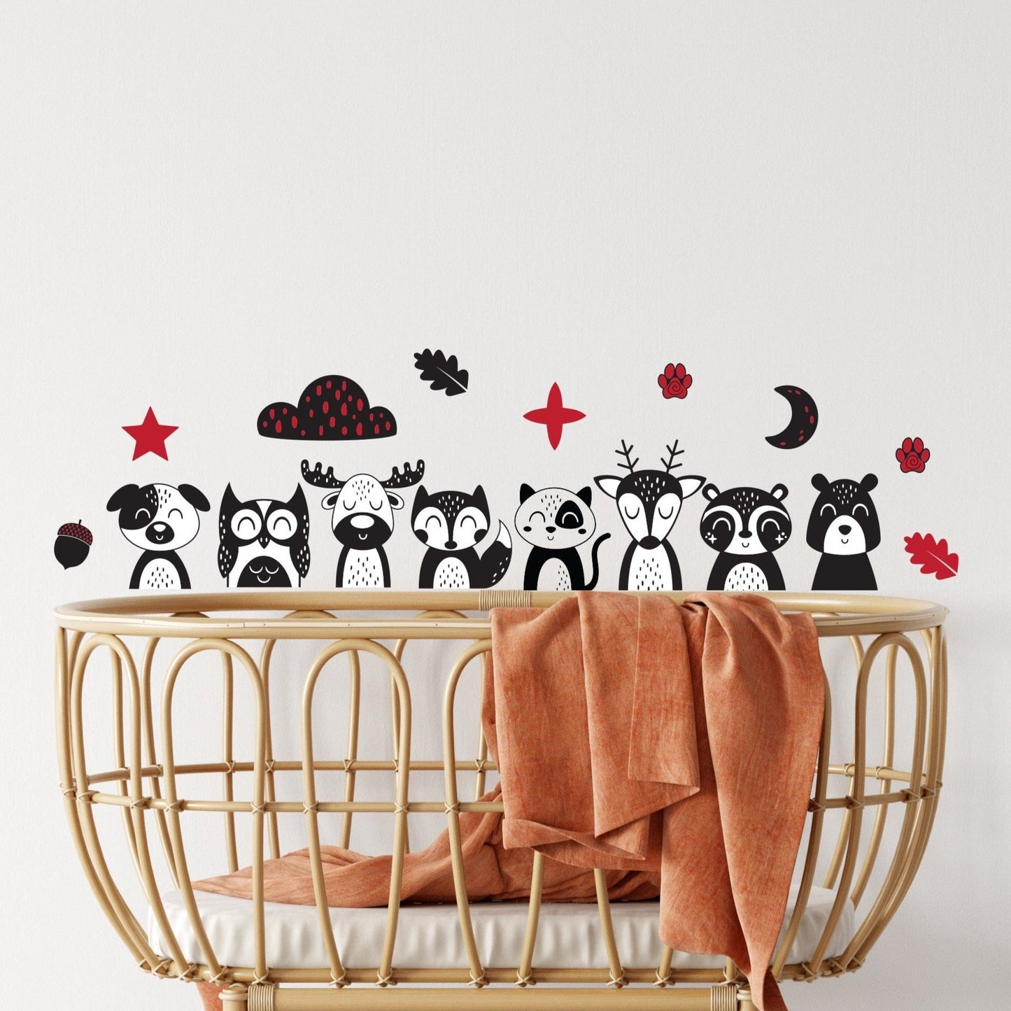 Woodland Sensory textile Wall Sticker Set