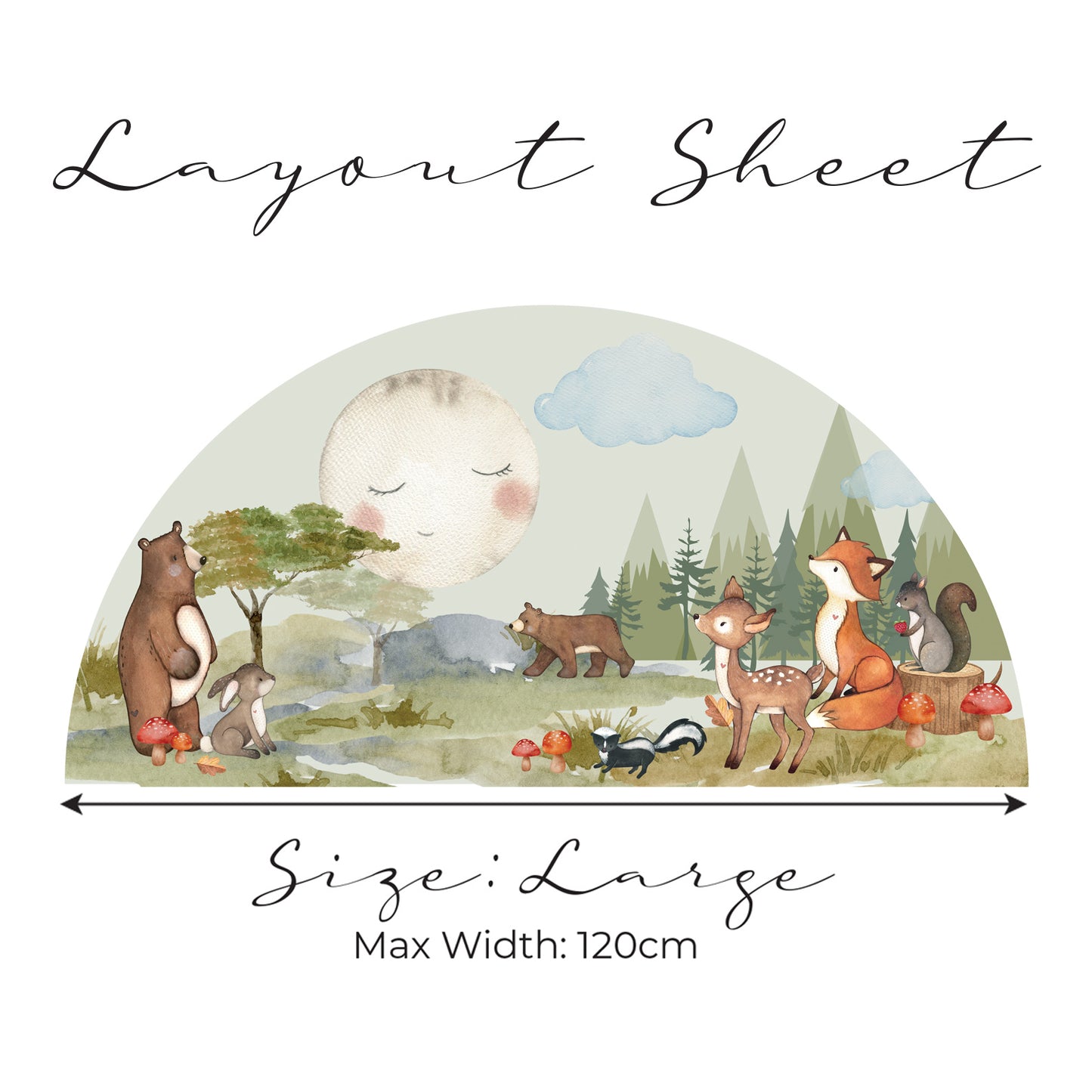 Woodland Semi Circle Wall Art