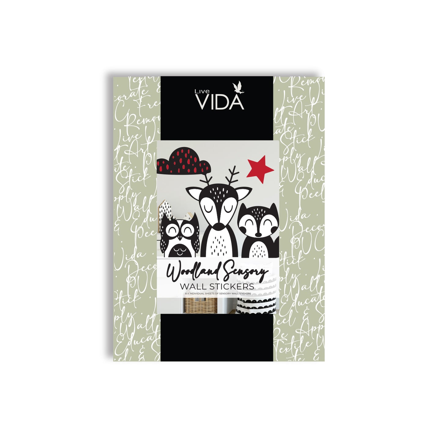 Woodland Sensory textile Wall Sticker Set