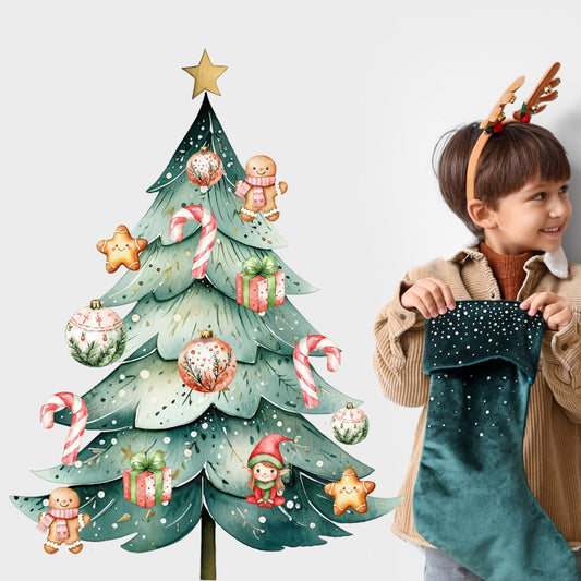 Christmas Tree & Decorations Wall Sticker Set