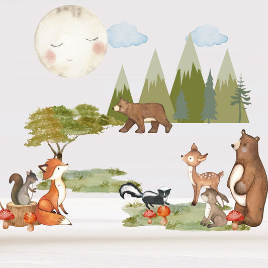 Woodland & Forest Friends Wall Art Composition