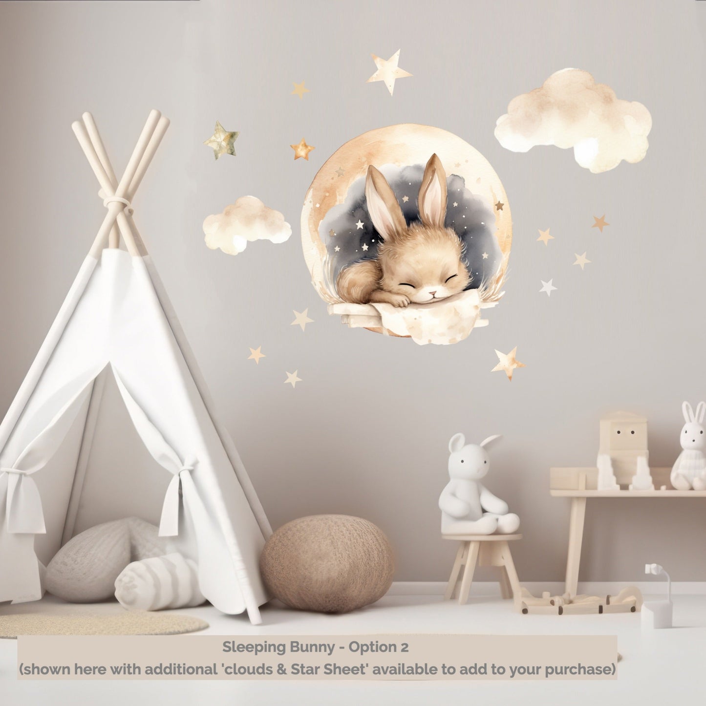 Sleeping Bunny Circle Wall Art