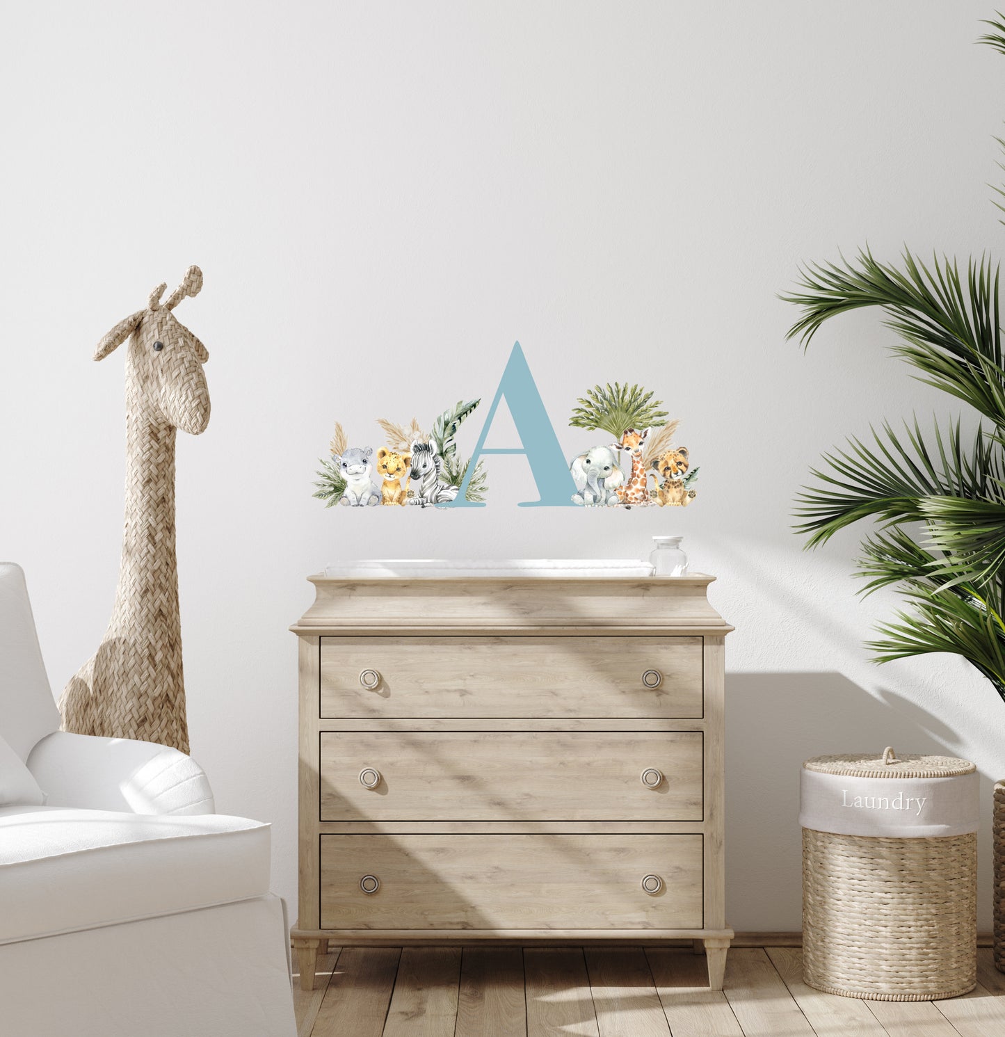 Baby Safari Initial Wall Decals