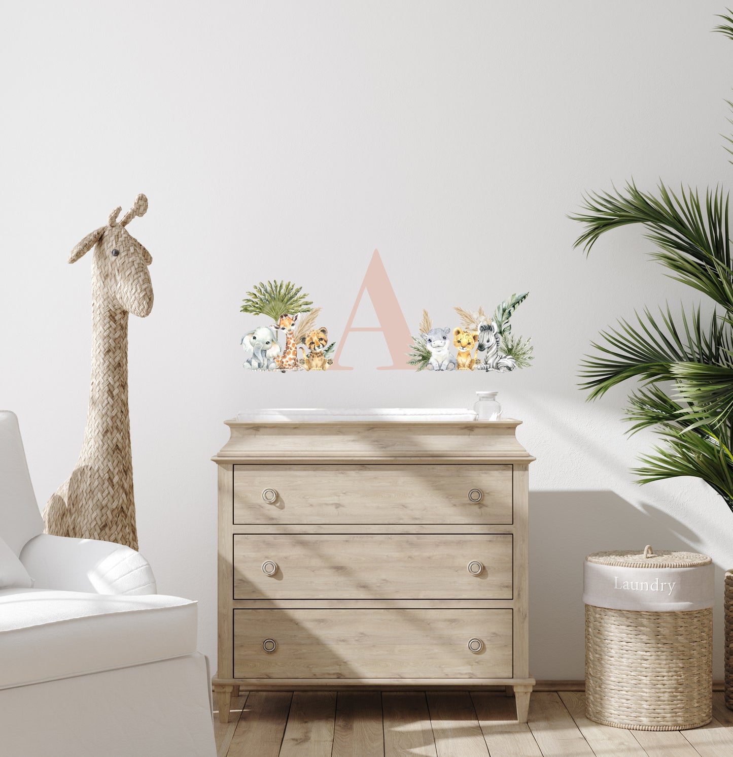 Baby Safari Initial Wall Decals
