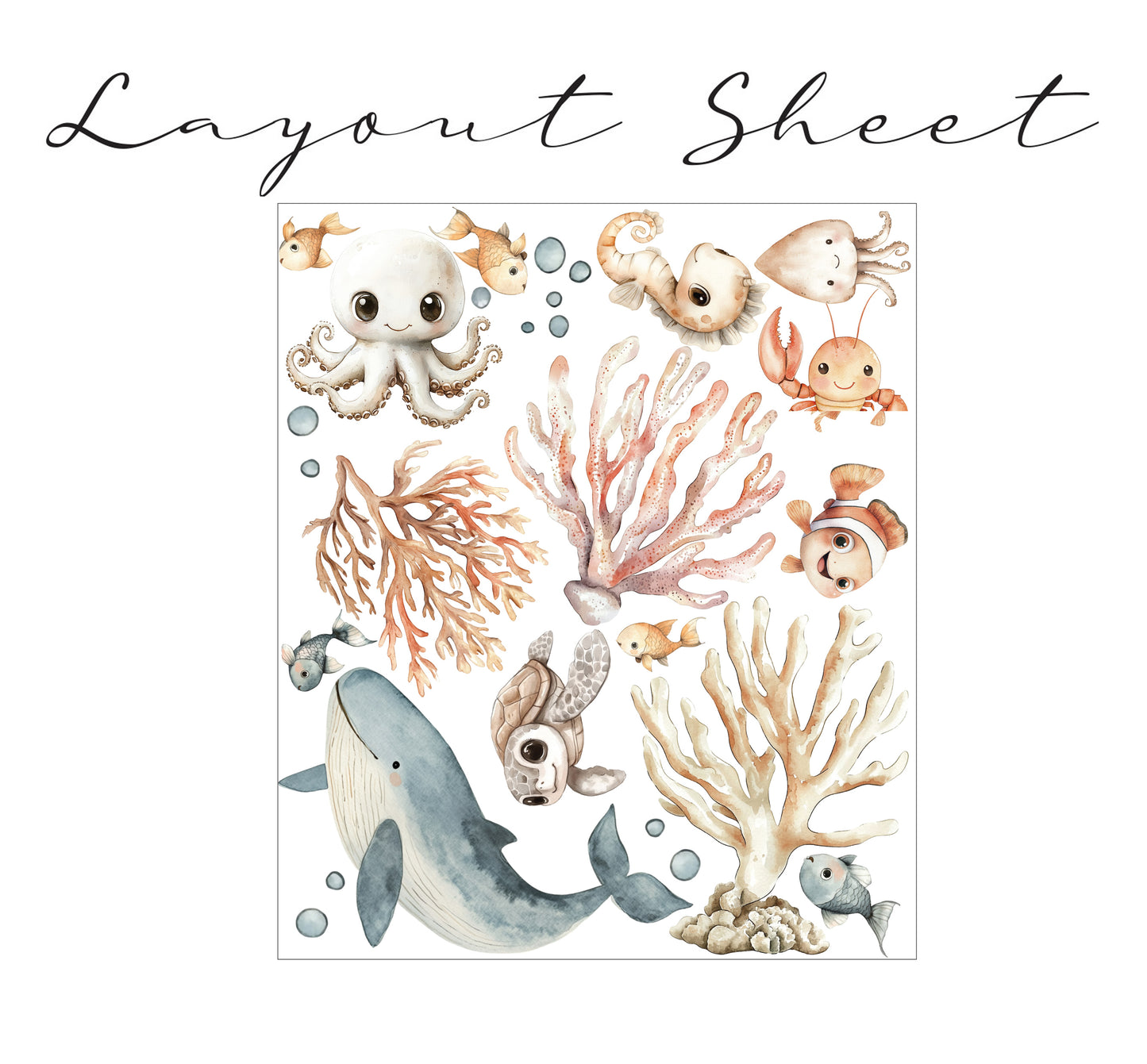 Baby Ocean Dream Wall Sticker Set