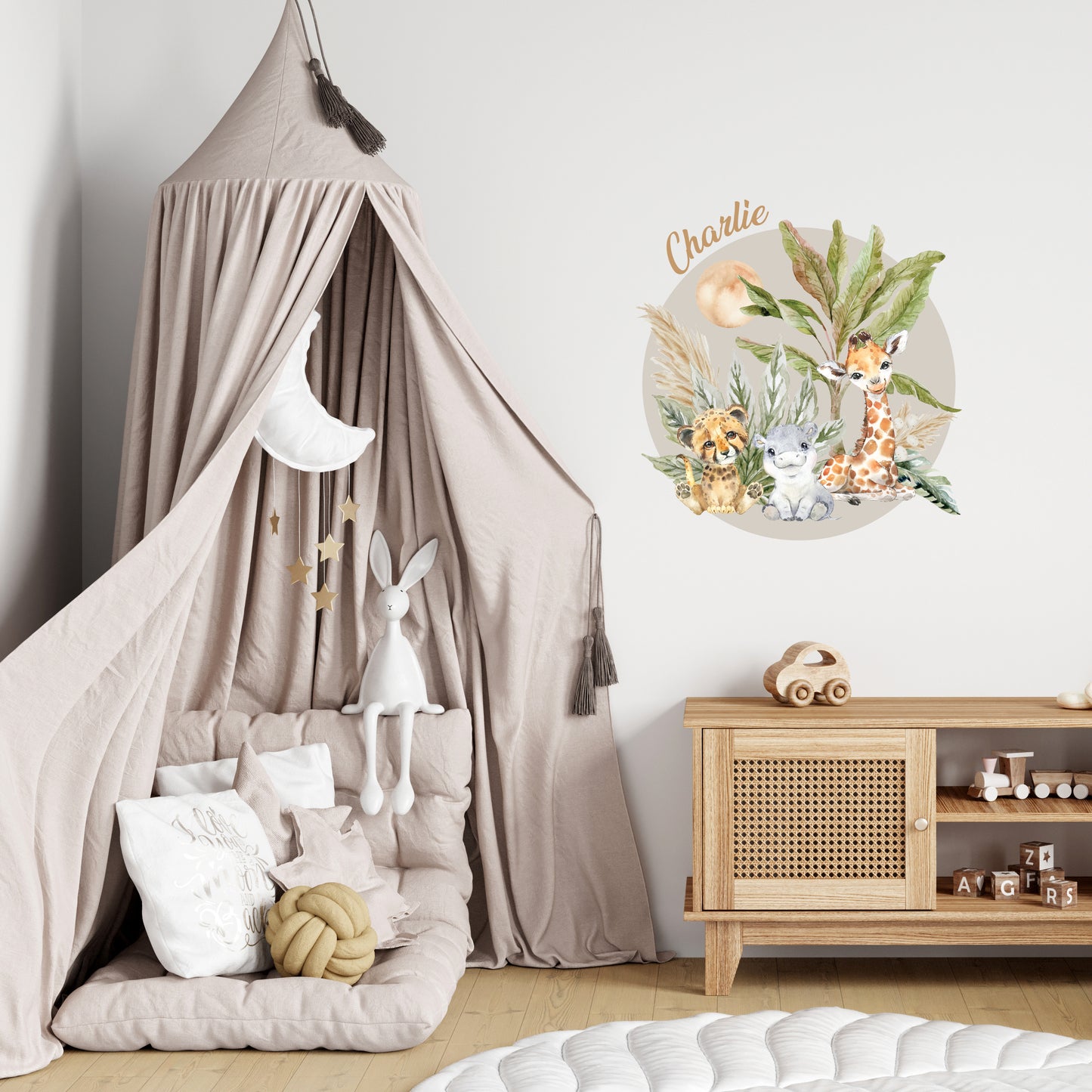 Baby Safari Circle Wall Art
