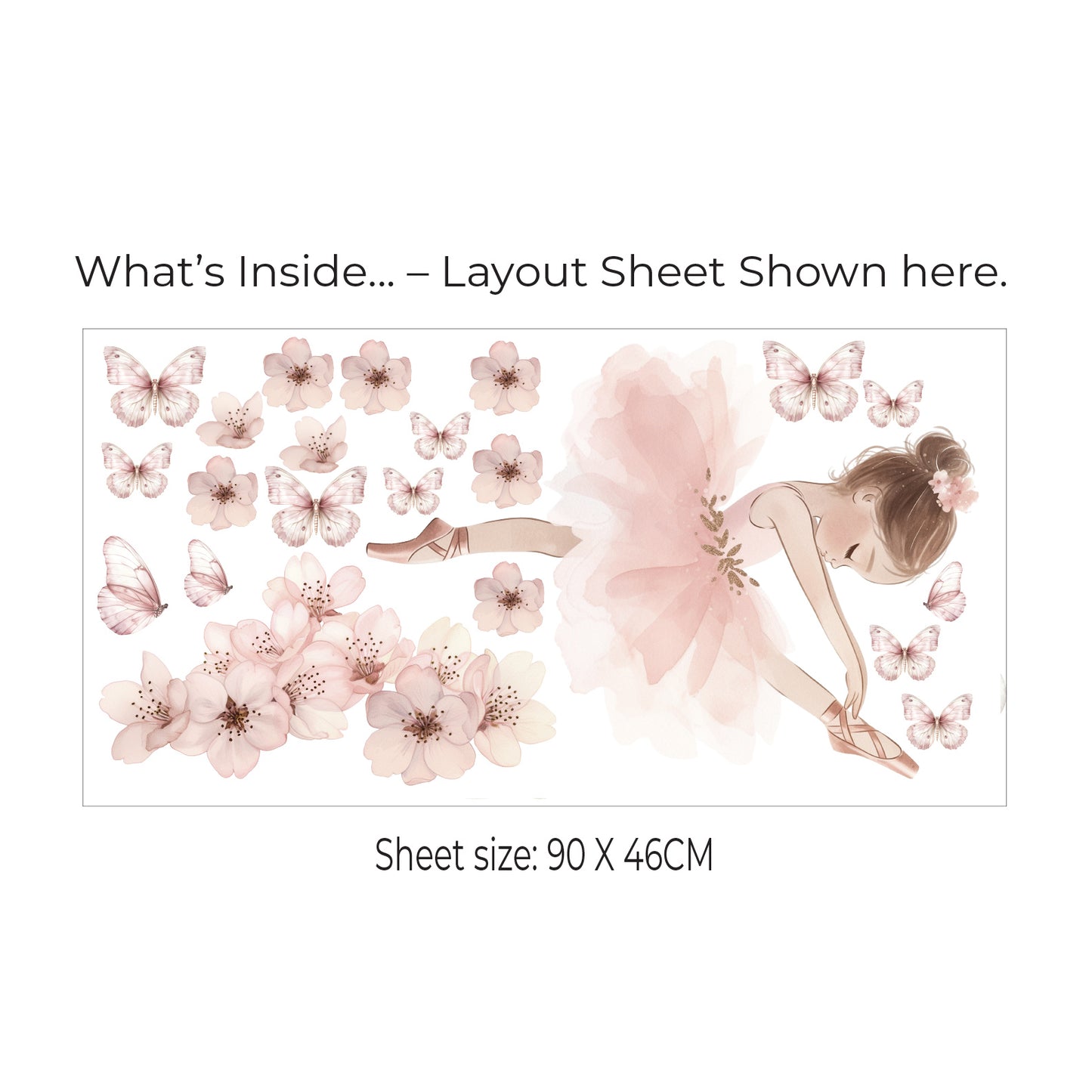 Ballerina Tiny Dancer Wall Sticker Set