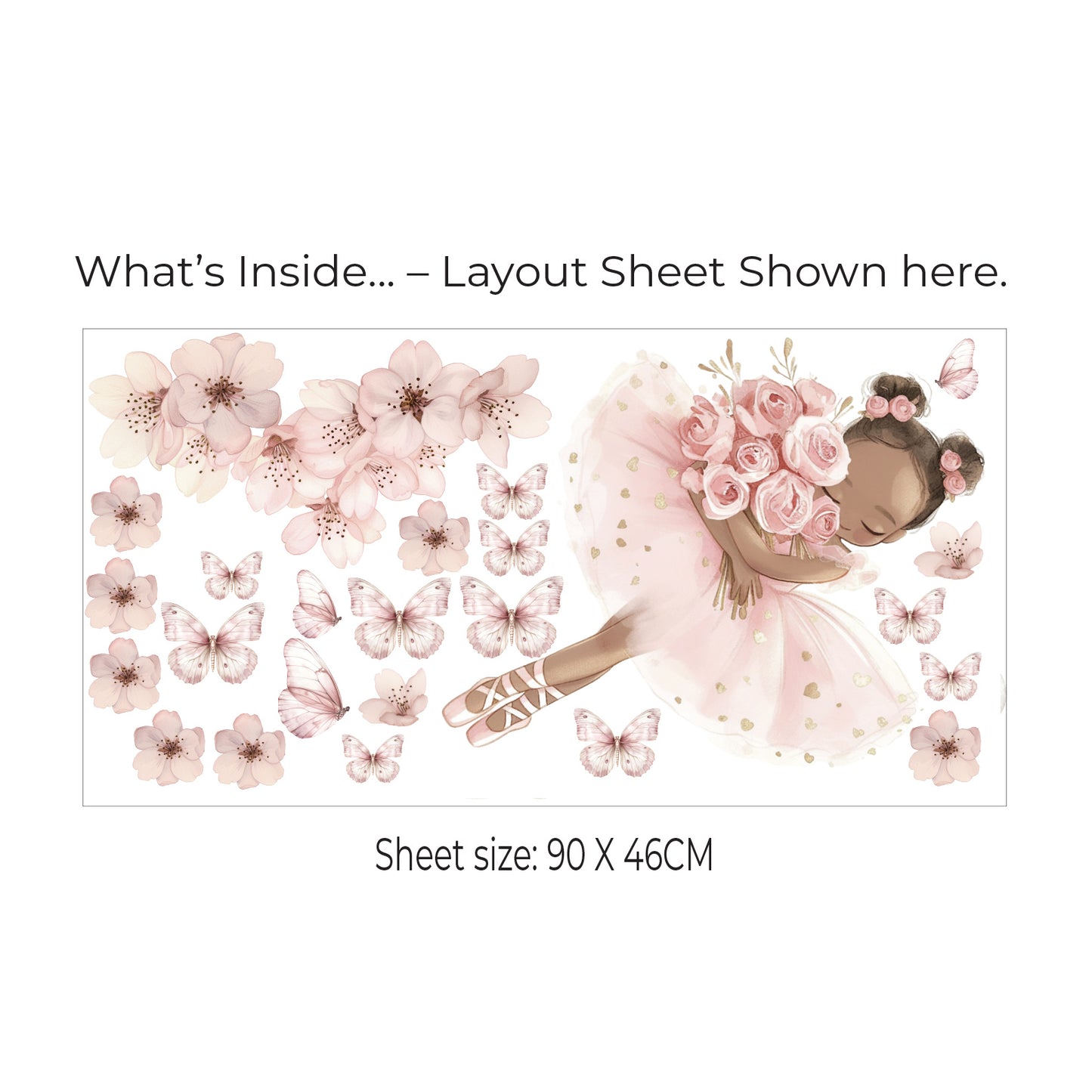 Ballerina Tiny Dancer Wall Sticker Set