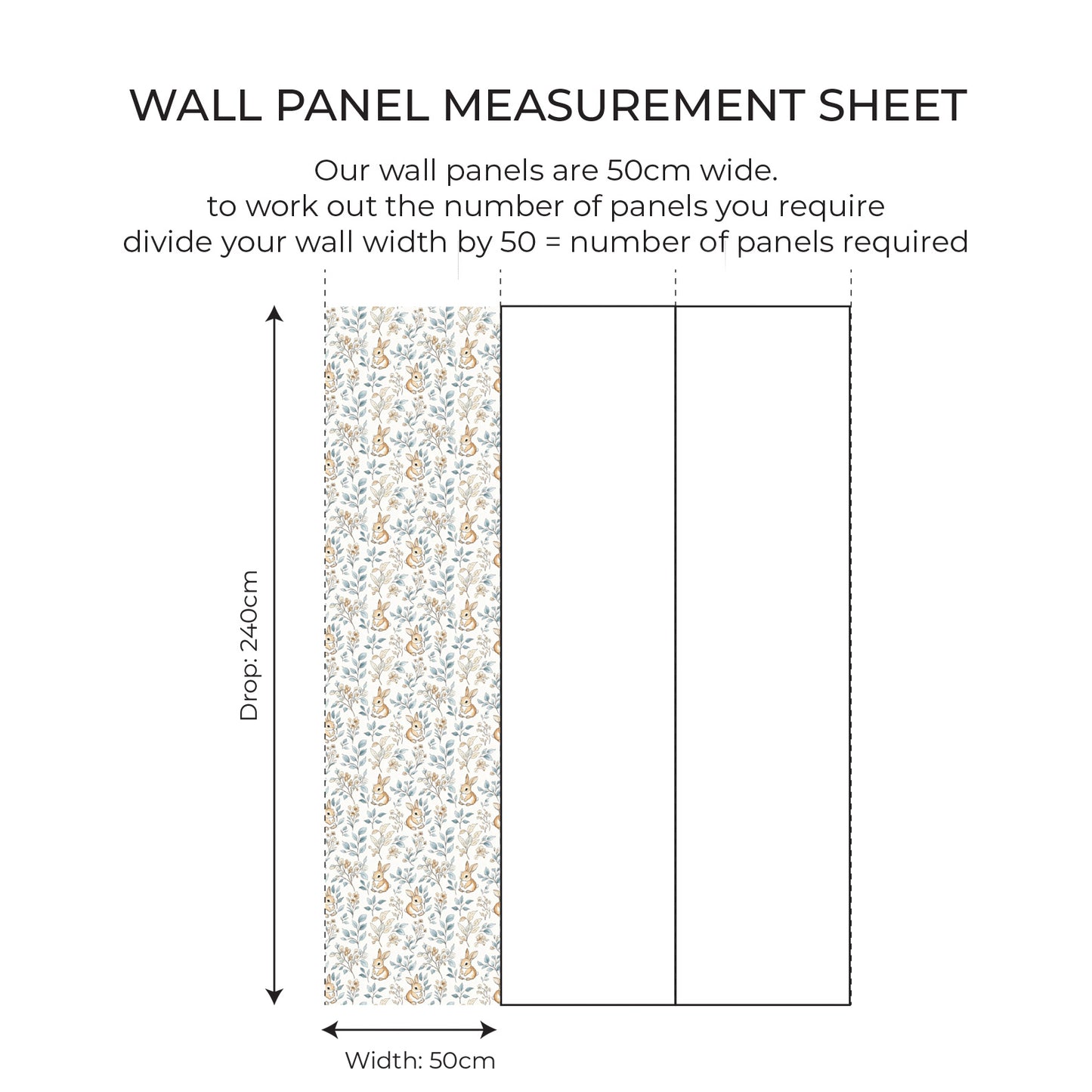 Blue Rabbit Wall Panel