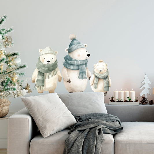 Polar Bears Wall Sticker Set