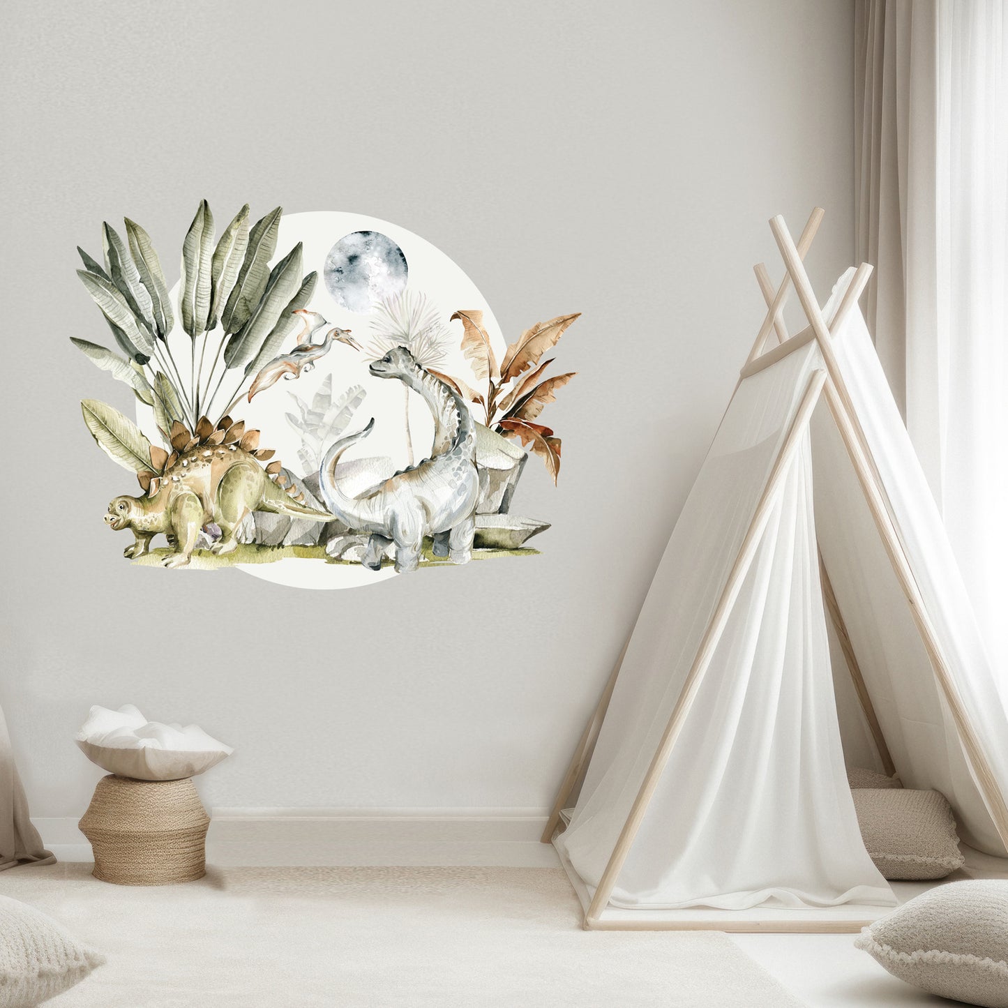 Dinosaur Land Circle Wall Art