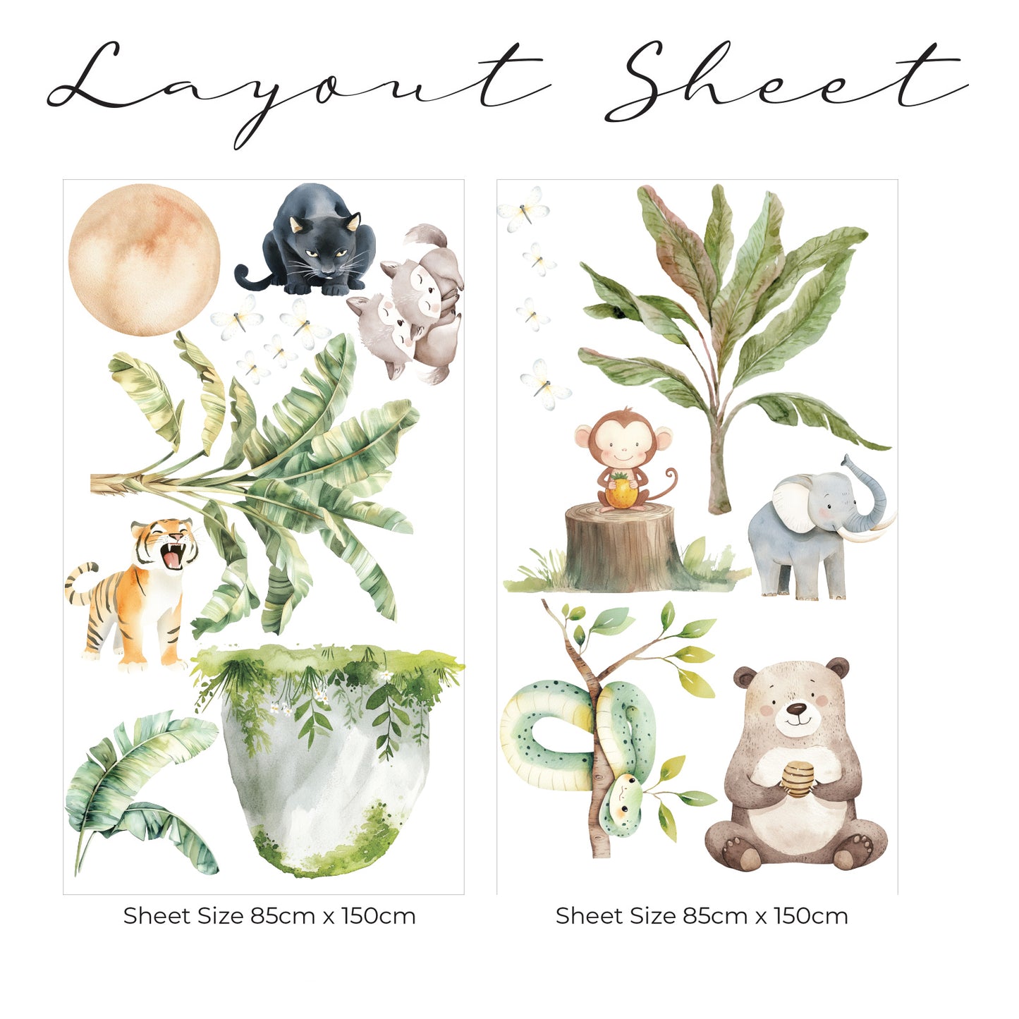 Jungle Adventure Large Wall Sticker Set