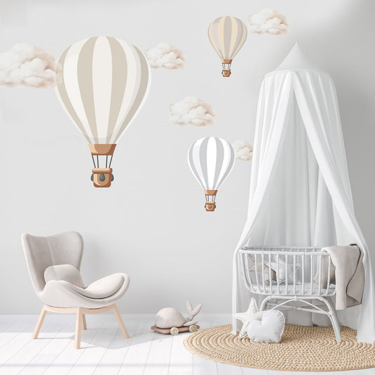 Large Hot Air Balloon Wall Art Sticker