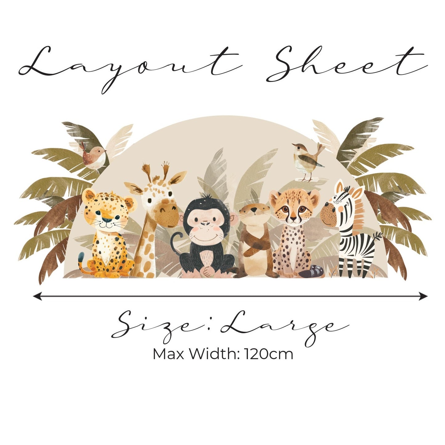 Neutral Safari Semi Circle Wall Art