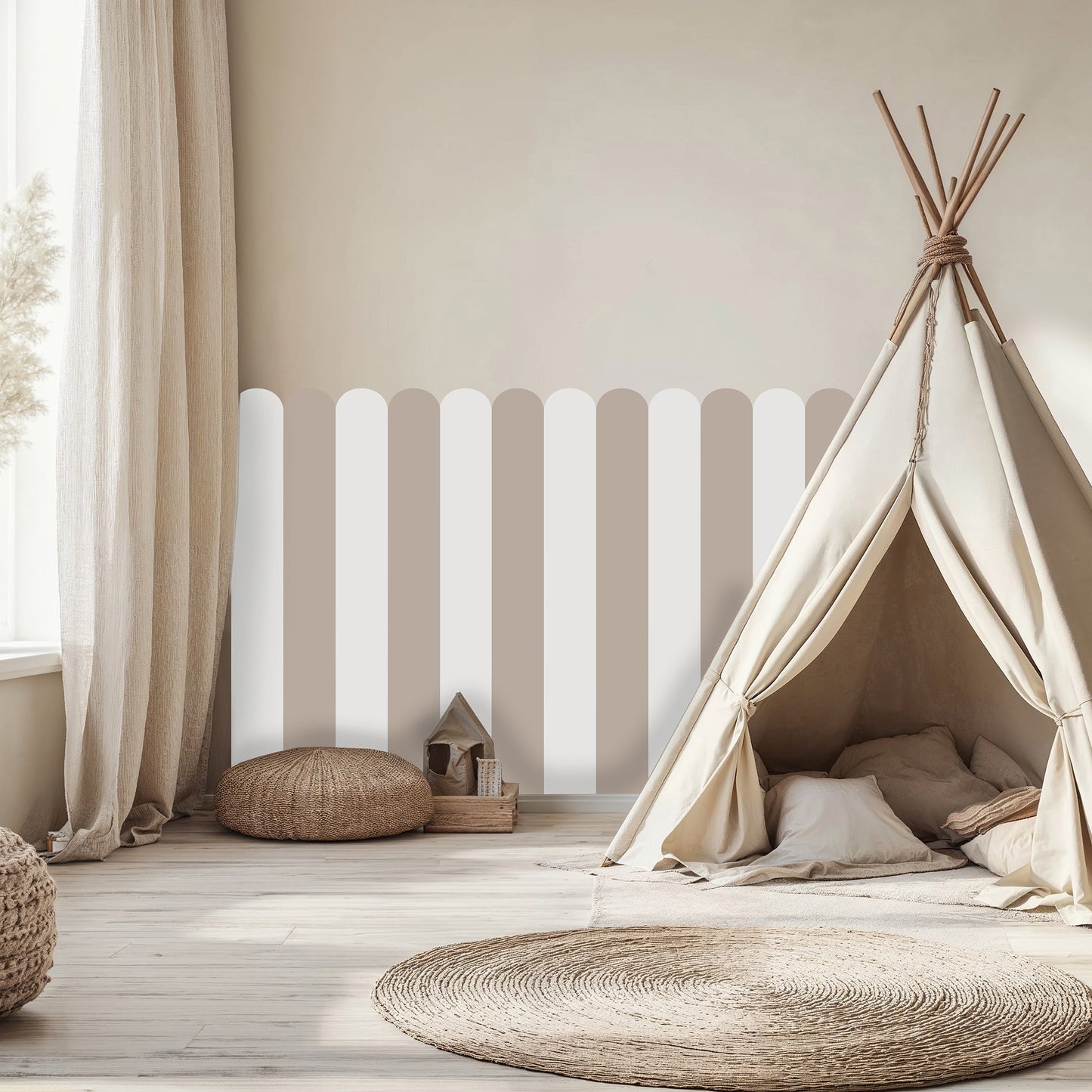 Scallop Panels Wall Sticker