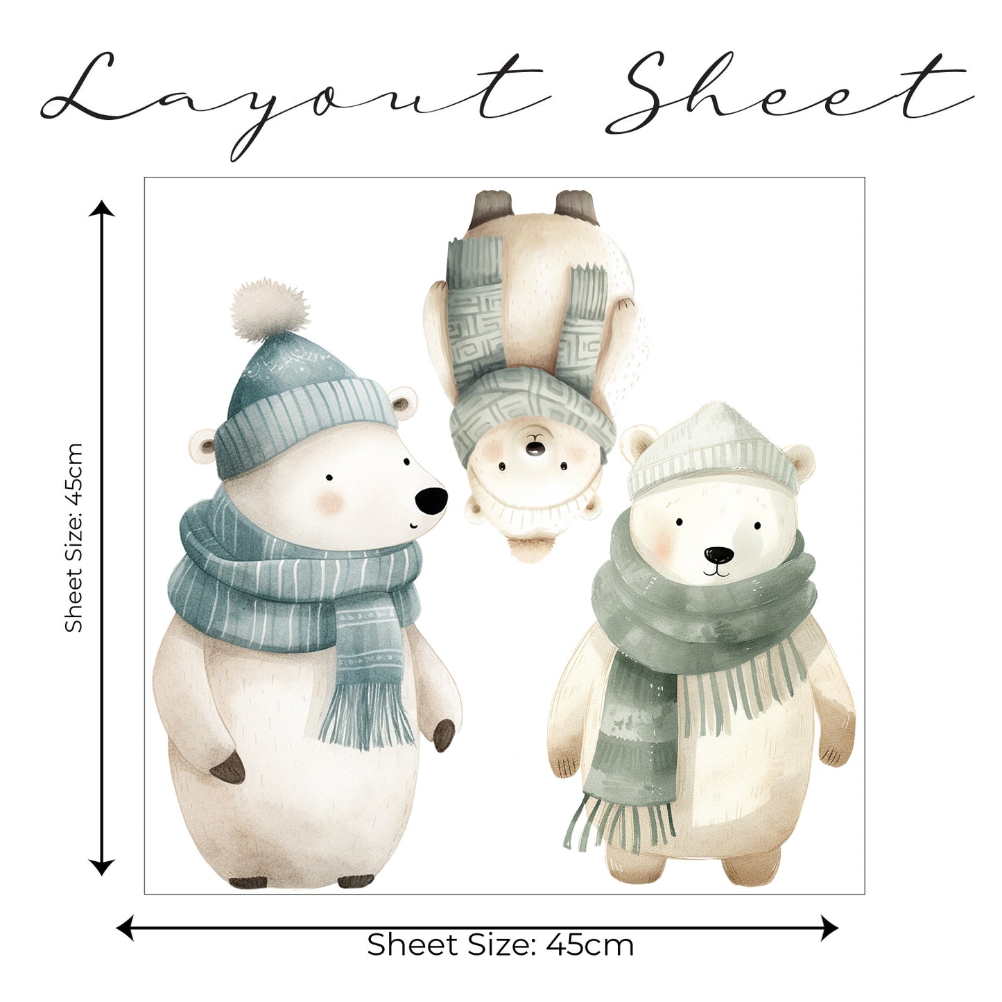 Polar Bears Wall Sticker Set