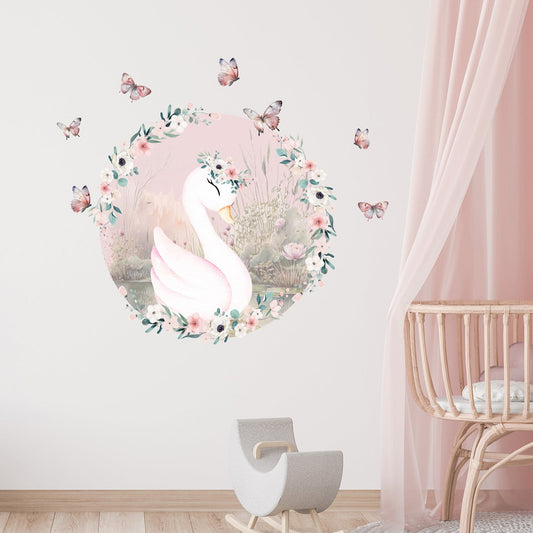 Swan Princess Circle Wall Art