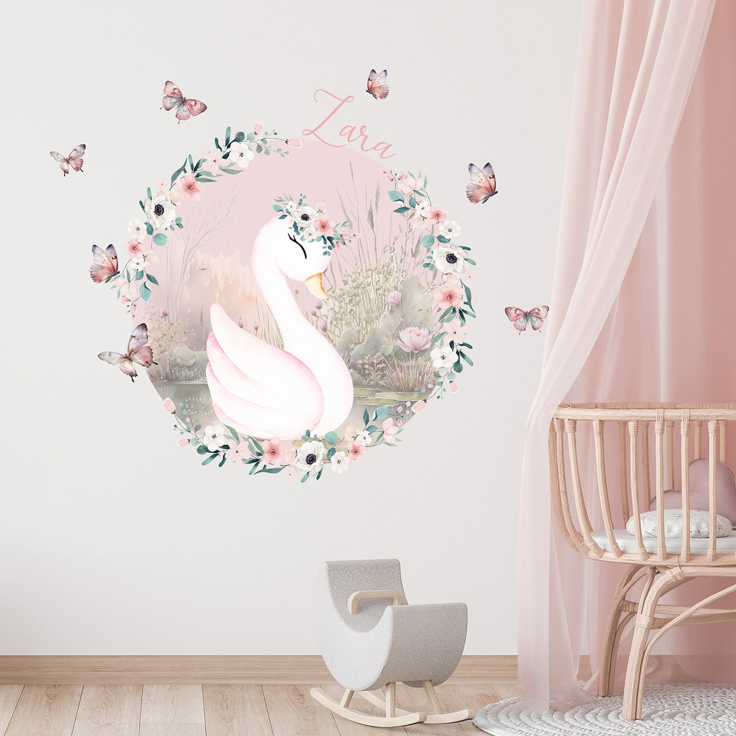 Swan Princess Circle Wall Art