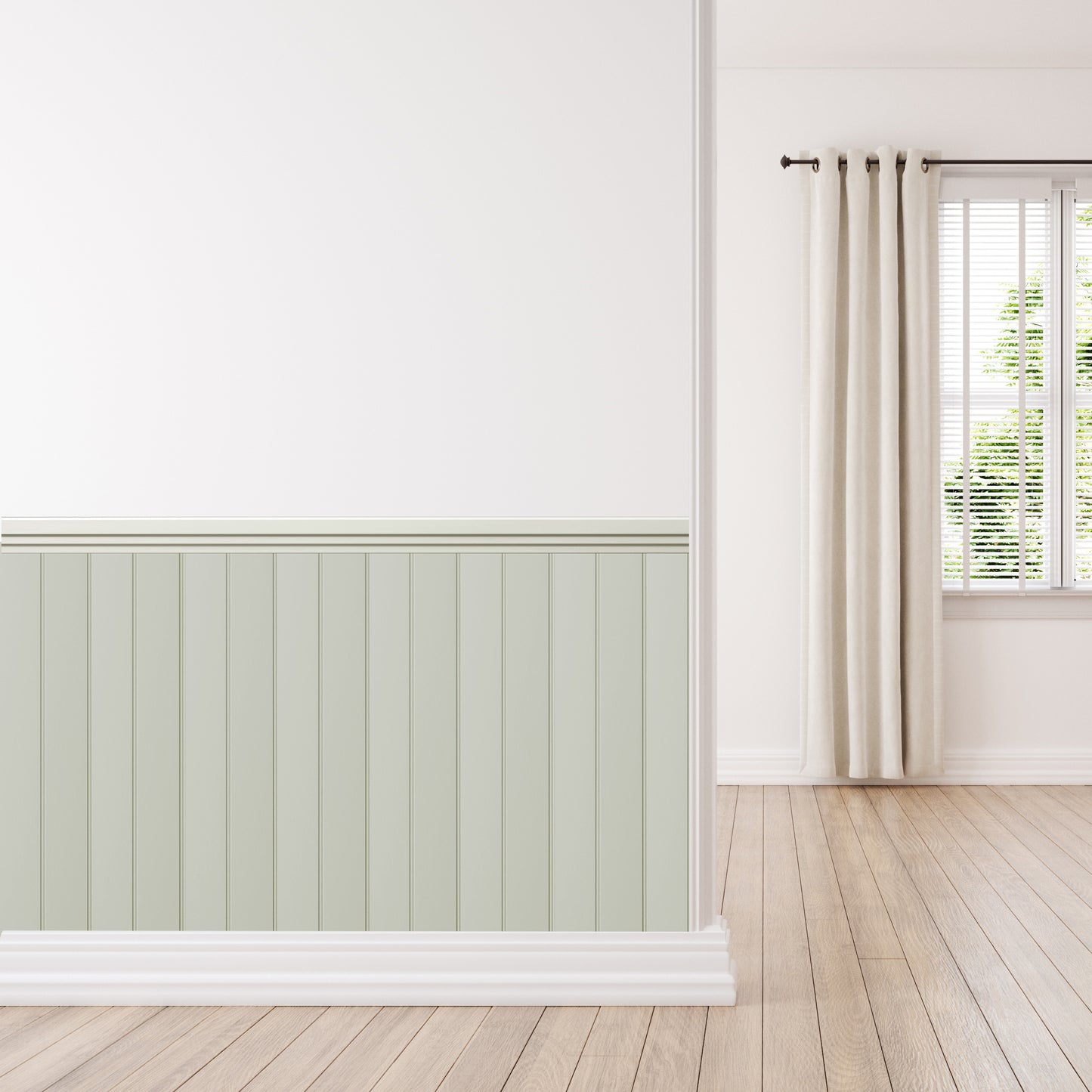T&G Effect Wood Panelling Wall Art
