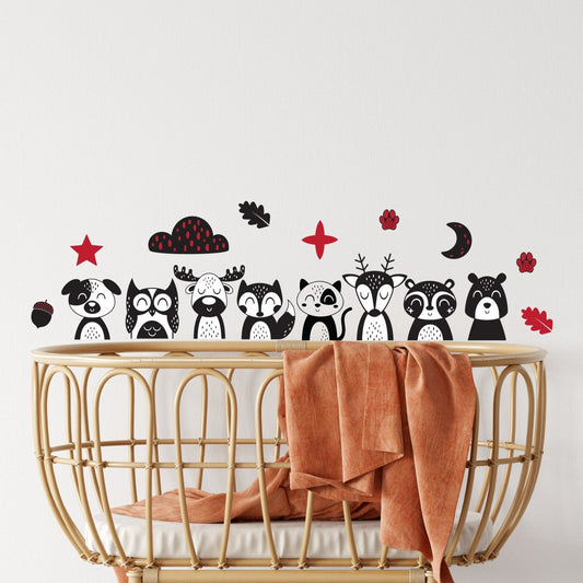 Woodland Sensory textile Wall Sticker Set