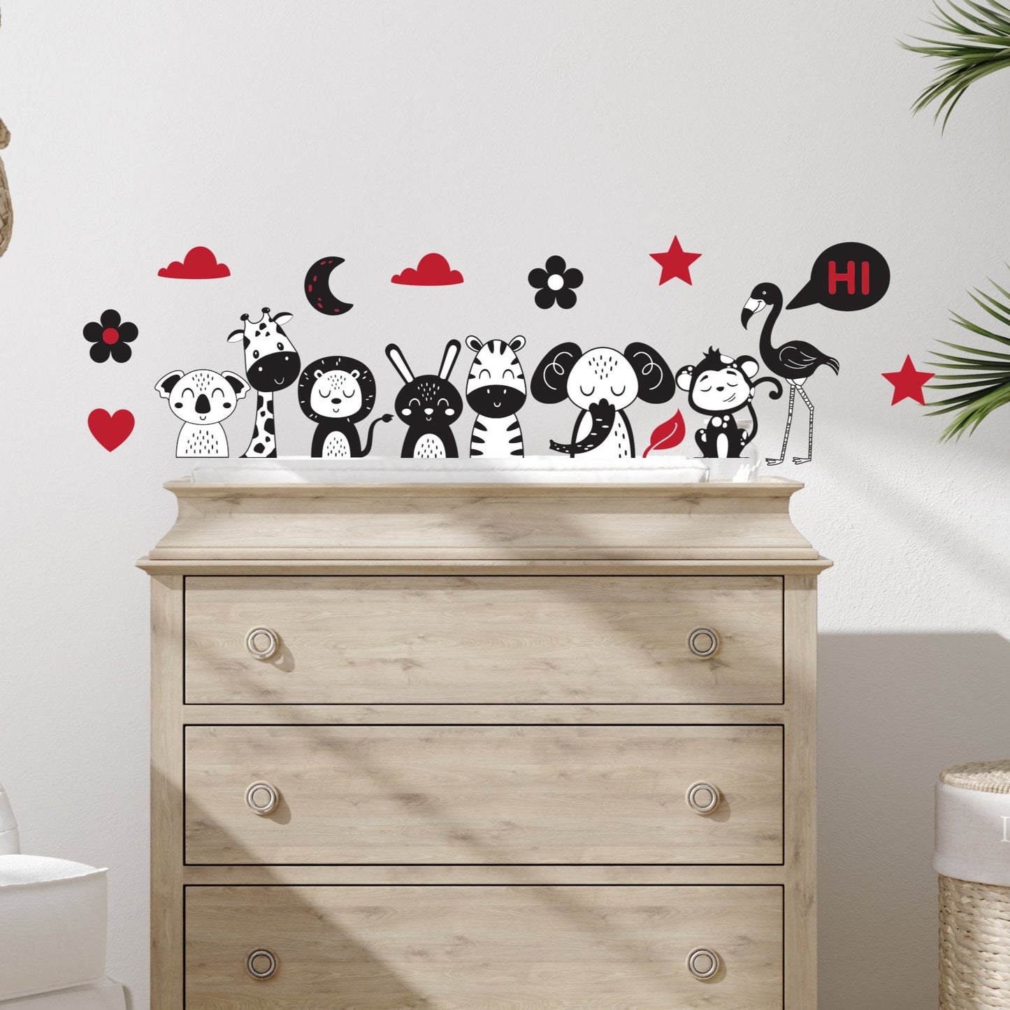 Safari Sensory textile Wall Sticker Set