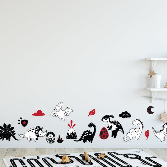 Dinosaur Sensory textile Wall Sticker Set