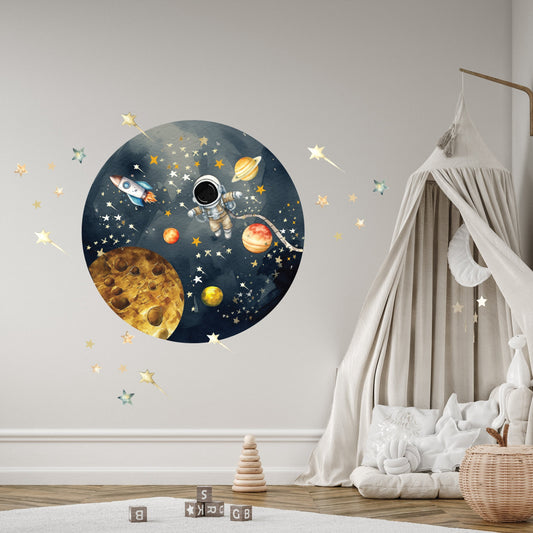 Stars In Space Circle Wall Art