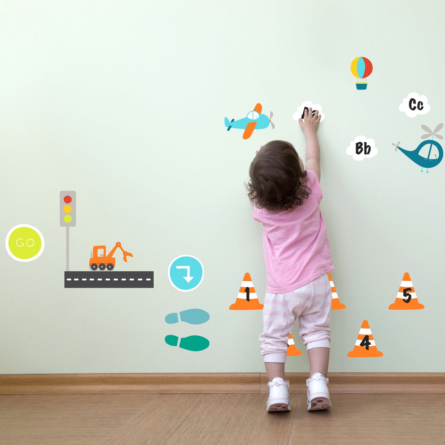 Traffic Sensory Pathway Wall Sticker Set