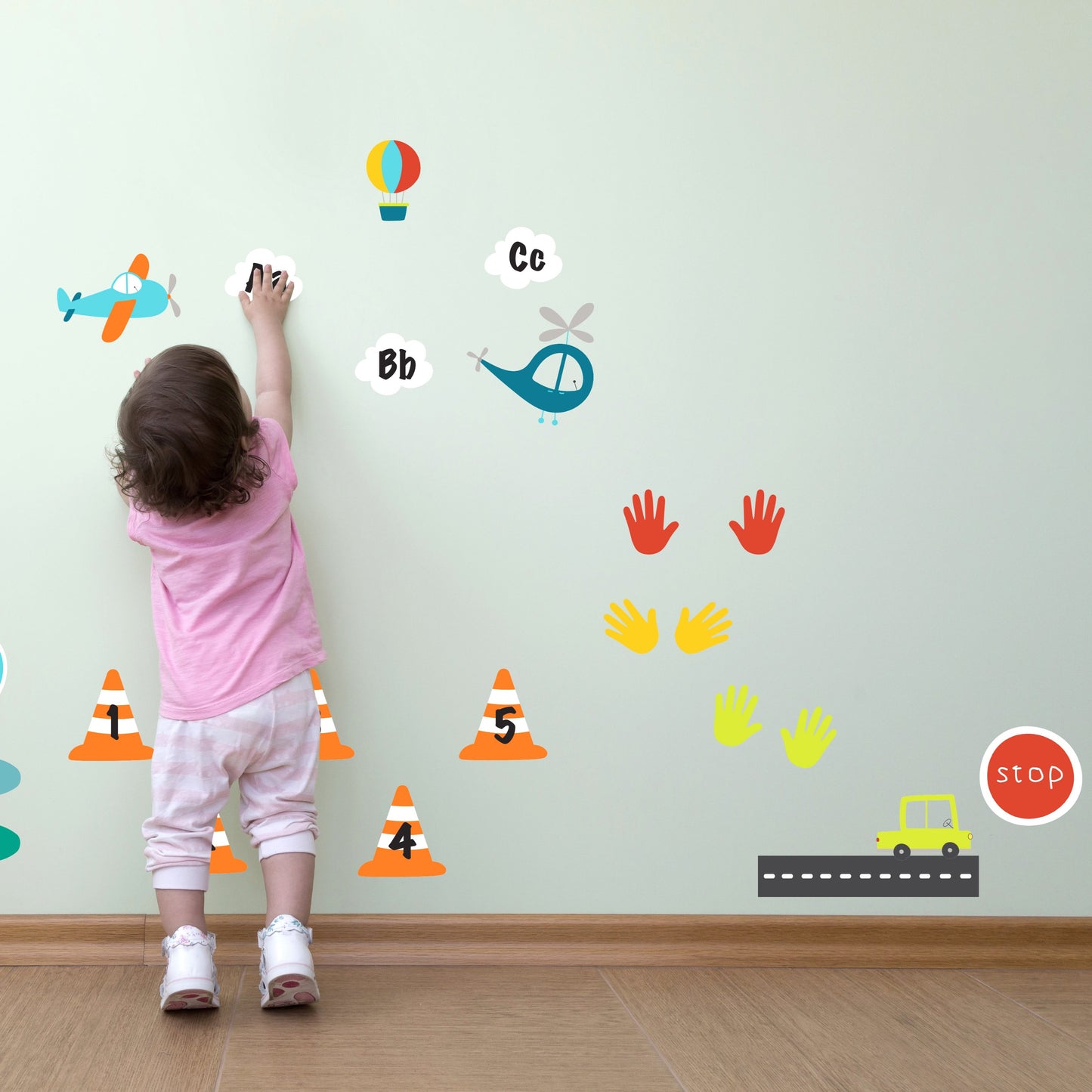 Traffic Sensory Pathway Wall Sticker Set