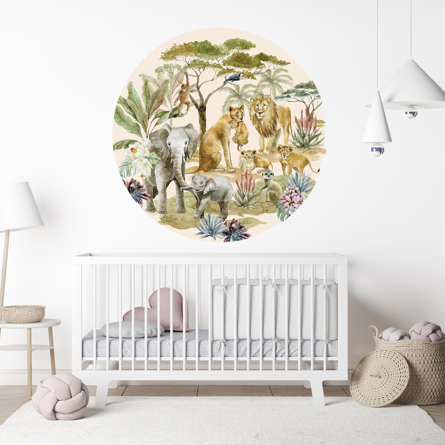 Tropical Safari Circle Wall Art