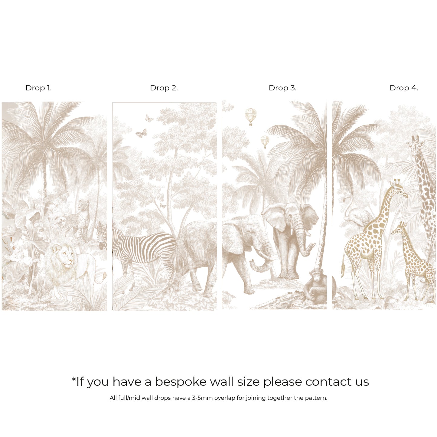 Tropical Safari mural Wall Panel