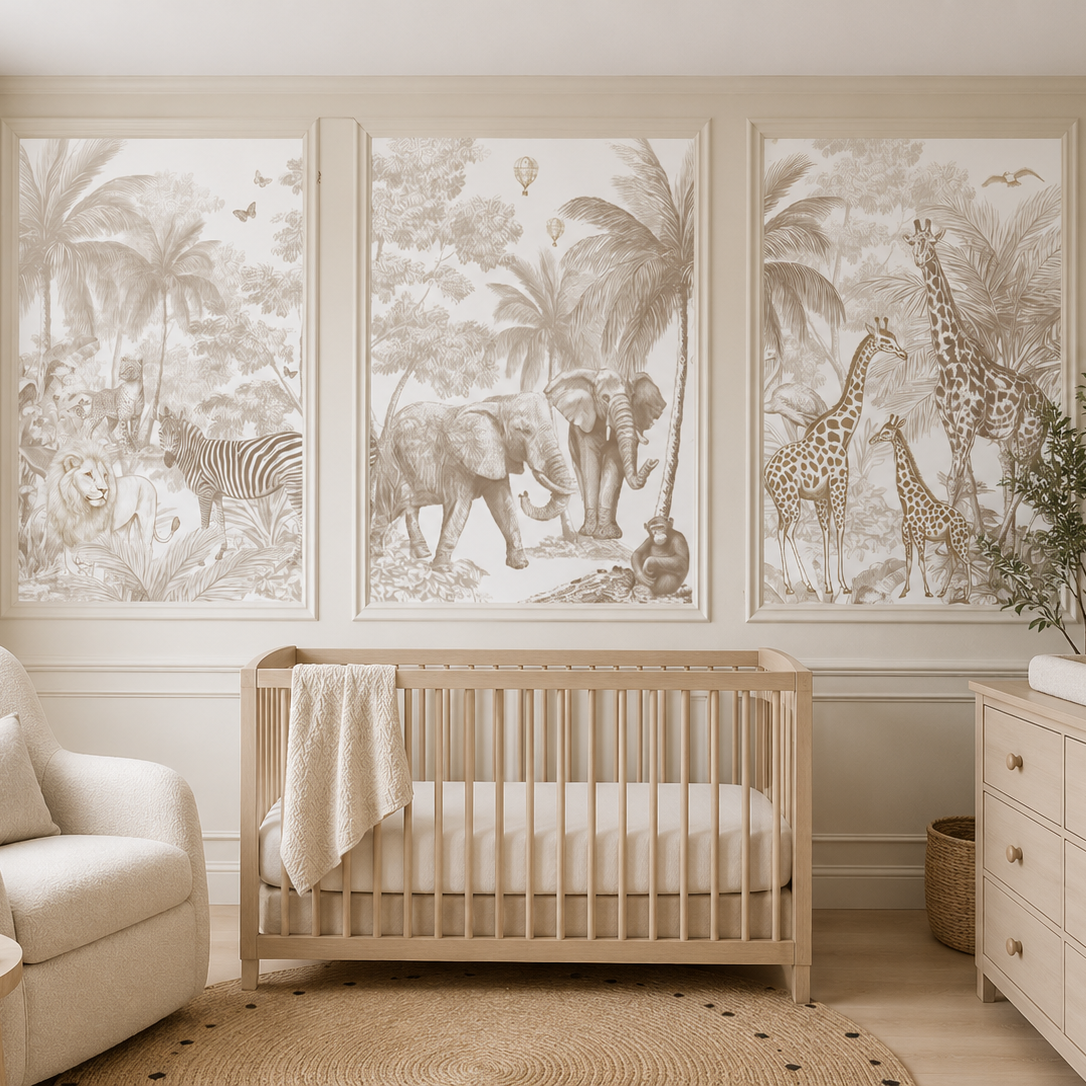 Tropical Safari mural Wall Panel
