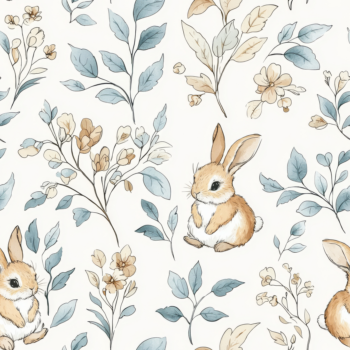 Blue Rabbit Wall Panel