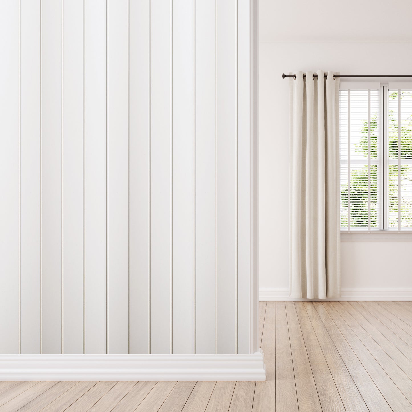 T&G Effect Wood Panelling Wall Art