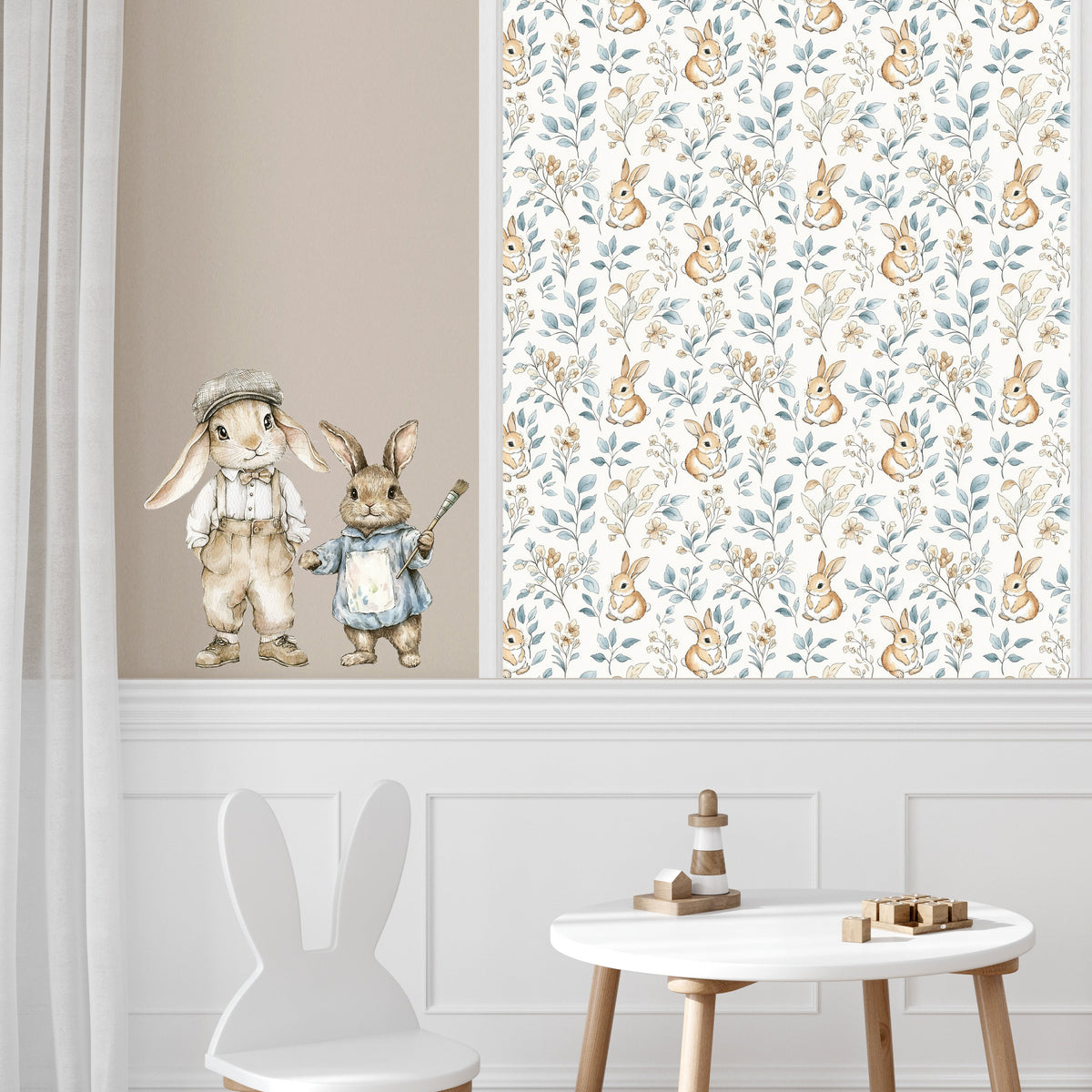 Bamboo Wall Rabbit Blue Rabbit Wall Panel – Live Vida